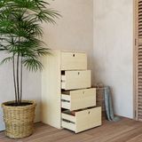  HAPPY FURNITURE , Gỗ tự nhiên , Tủ lưu trữ 4 ngăn kéo gỗ Plywood - SANARI , THK_198 , 54cm x 45cm x 108cm DxRxC 