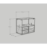  HAPPY FURNITURE , Tủ đựng hồ sơ 2 ngăn kéo - COMFEE , THK_018 , 80cm x 40cm x 66cm 