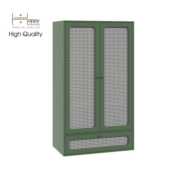  HAPPY FURNITURE , Tủ quần áo cánh mây - MEYDAN , TCM_051 , 100cm x 58cm x 176cm 