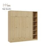  HAPPY FURNITURE , Tủ quần áo 4 cửa mở 2m2x2m2 - ELEGANT , TCM_045 , 220cm x 54cm x 220cm 