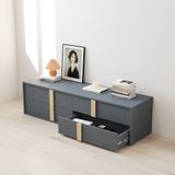  HAPPY FURNITURE , Tủ lưu trữ 4 ngăn kéo - SPACE, THK_281 , 160cm x 45cm x 43cm DxRxC 