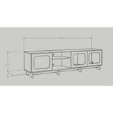  HAPPY FURNITURE , Kệ TV 3 cửa mở - MEYDAN , KTV_012 , 220cm x 42cm x 57cm 