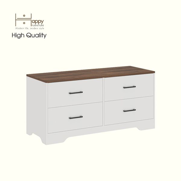  HAPPY FURNITURE , Tủ lưu trữ 4 ngăn kéo - SAFA , THK_326 , 120cm x 45cm x 57cm DxRxC 