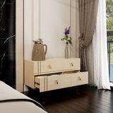  HAPPY FURNITURE , Gỗ tự nhiên , Tủ lưu trữ 4 ngăn kéo chân sắt - JOCASTA , THK_170 , 90cm x 35cm x 52cm 