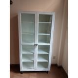  HAPPY FURNITURE , Kệ sách 6 tầng cửa kính chân sắt - CATY , KSA_021 , 90cm x 39cm x 180cm 