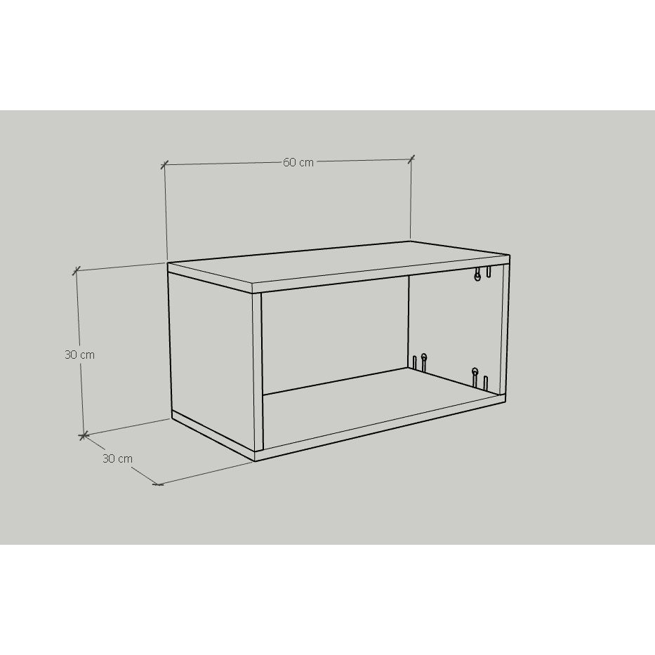  HAPPY FURNITURE , Kệ trang trí - ZANE , KSA_040 , 60cm x 30cm x 30cm 