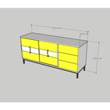  HAPPY FURNITURE , Kệ TV 2 cánh lùa chân sắt - TAKO , KTV_037 , 140cm x 40cm x 65cm 