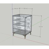  HAPPY FURNITURE , Tủ lưu trữ 4 ngăn kéo - HAPPI, THK_269 , 50cm x 45cm x 72cm DxRxC 