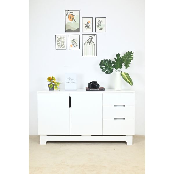  HAPPY FURNITURE , Tủ lưu trữ 2 cánh mở 3 ngăn kéo - MOLLY , TCM_101 , 120cm x 40cm x 68cm 