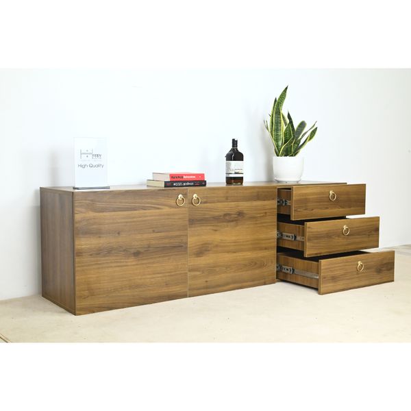  HAPPY FURNITURE , Kệ Tivi 3 ngăn kéo 2 cửa mở - WESLEY , KTV_004 , 160cm x 40cm x 50cm 