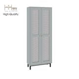  HAPPY FURNITURE , Tủ sách 2 cửa mở chân sắt - ROTAN , TCM_136 , 70cm x 30cm x 180cm 