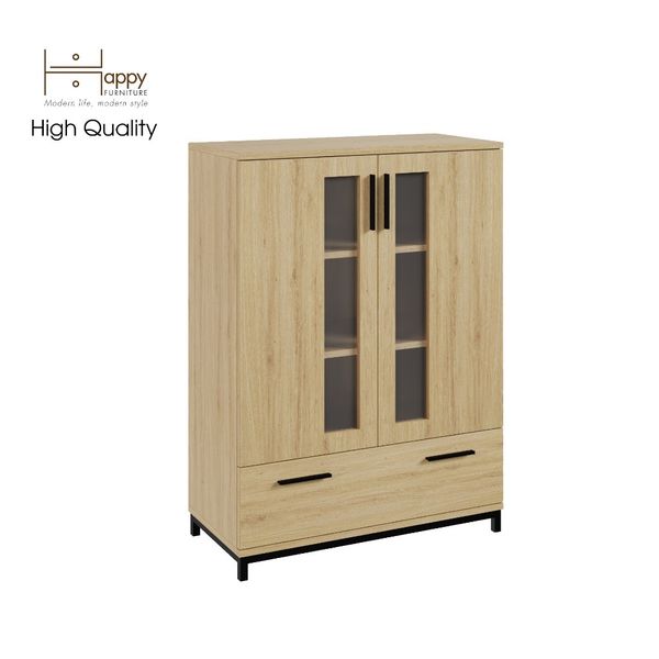  HAPPY FURNITURE , Tủ lưu trữ chân sắt - LOUIS , TCM_028 , 76cm x 36cm x 104cm 