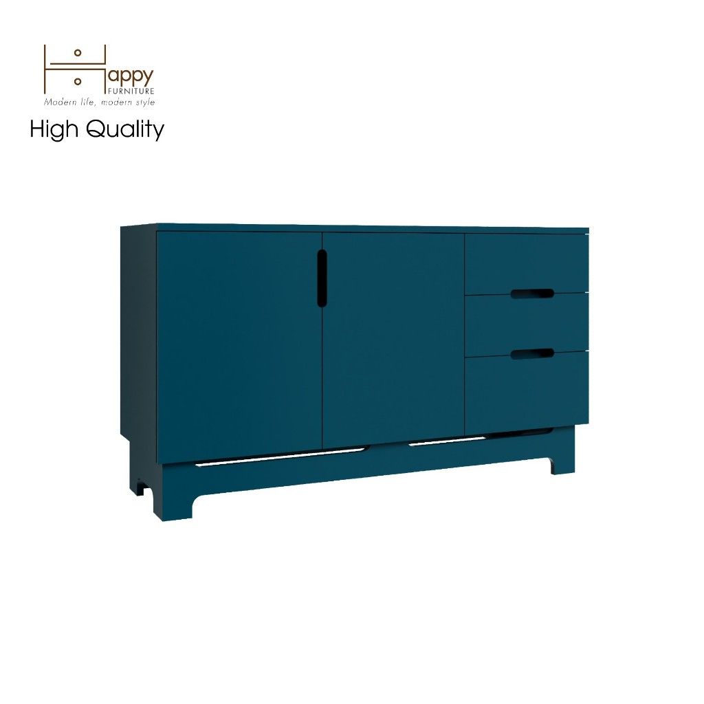  HAPPY FURNITURE , Tủ lưu trữ 2 cánh mở 3 ngăn kéo - MOLLY , TCM_101 , 120cm x 40cm x 68cm 
