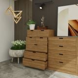  HAPPY FURNITURE , Tủ đựng đồ 7 ngăn kéo - SCANDINA , THK_100 , 80cm x 47cm x 120cm 