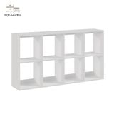  HAPPY FURNITURE , Kệ sách 2x4 - ZANE , KSA_038 , 140cm x 28cm x 75cm 