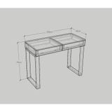  HAPPY FURNITURE , Bàn trang điểm chân sắt 2 ngăn kéo - WESLEY , BAN_011 , 100cm x 45cm x 75cm 