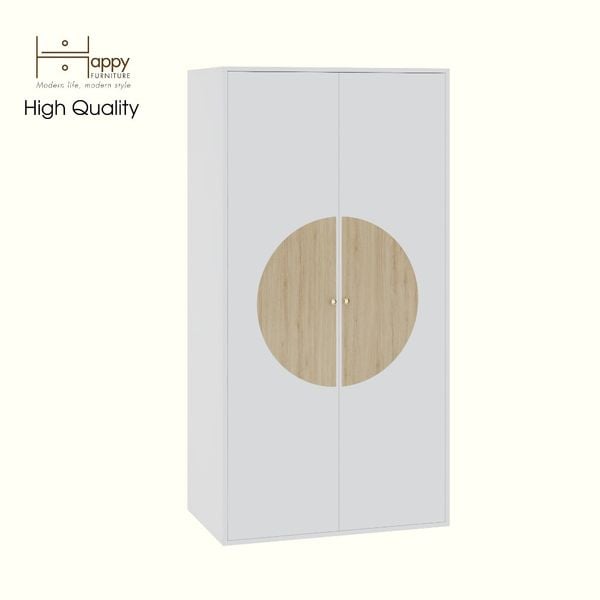  HAPPY FURNITURE , Tủ quần áo 2 cửa mở - BANA , TCM_128 , 90cm x 56cm x 176cm 