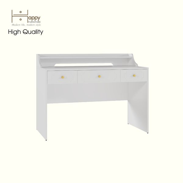  HAPPY FURNITURE , Bàn làm việc 3 ngăn kéo - NERIS , BAN_075 , 120cm x 59cm x 90cm 