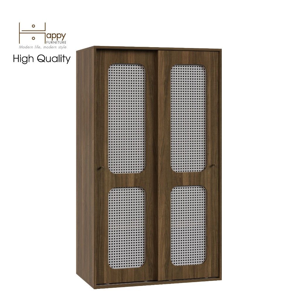  HAPPY FURNITURE , Tủ quần áo cửa lùa - MEYDAN , TCL_008 , 100cm x 58cm x 176cm 
