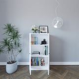  HAPPY FURNITURE , kệ sách 3 tầng 2 cửa mở - CATY , KSA_003 , 60cm x 30cm x 109cm 