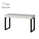  HAPPY FURNITURE , Bàn làm việc chân sắt 3 ngăn kéo - WESLEY , BAN_012 , 140cm x 59cm x 75cm 