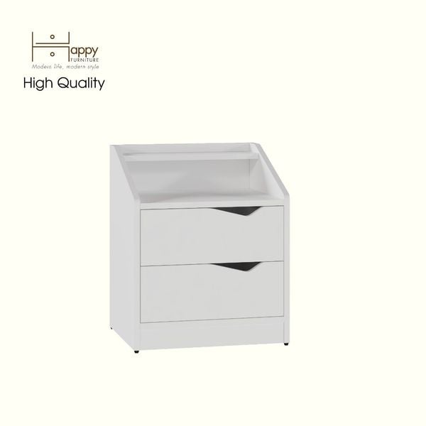  HAPPY FURNITURE , Táp đầu giường 2 ngăn kéo - WINNI , THK_138 , 46cm x 40cm x 56cm 