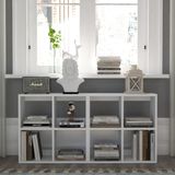  HAPPY FURNITURE , Kệ sách 2x2 - ZANE , KSA_036 , 60cm x 28cm x 60cm 