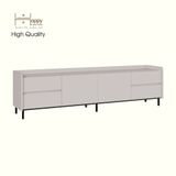 HAPPY FURNITURE , Kệ TV 2 cánh mở 4 ngăn kéo chân sắt - LAVIA , KTV_044 , 200cm x 40cm x 54cm 
