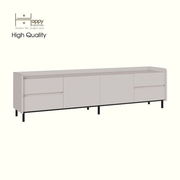  HAPPY FURNITURE , Kệ TV 2 cánh mở 4 ngăn kéo chân sắt - LAVIA , KTV_044 , 200cm x 40cm x 54cm 