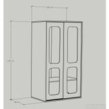  HAPPY FURNITURE , Tủ quần áo cửa lùa - MEYDAN , TCL_008 , 100cm x 58cm x 176cm 