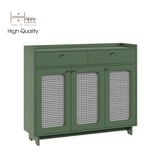  HAPPY FURNITURE , Tủ giày 3 cánh mây - MEYDAN , TCM_057 , 120cm x 34cm x 100cm 