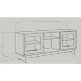  HAPPY FURNITURE , Kệ TV 2 cửa lùa - MEYDAN , KTV_013 , 160cm x 42cm x 65cm 