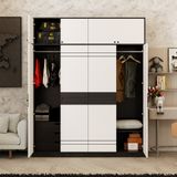  HAPPY FURNITURE , Tủ quần áo 8 cửa mở - TAKO , TCM_141 , 180cm x 54cm x 220cm 