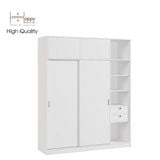  HAPPY FURNITURE , Tủ quần áo cửa lùa 1m8x2m2 - ELEGANT , TCL_006 , 180cm x 54cm x 220cm 