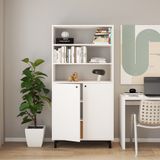  HAPPY FURNITURE , Kệ sách 6 tầng chân sắt - CATY , KSA_017 , 90cm x 40cm x 180cm 