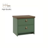  HAPPY FURNITURE , Táp đầu giường 2 ngăn kéo - NOMIA , THK_069 , 50cm x 40cm x 46cm 