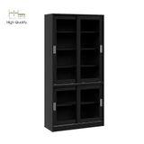  HAPPY FURNITURE , Tủ sách 4 cánh lùa - LUCA , TCL_012 , 90cm x 35cm x 180cm 