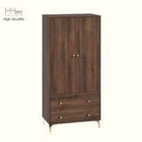  HAPPY FURNITURE , Tủ lưu trữ 2 cửa mở 2 ngăn kéo - HAPPI, TCM_229 , 70cm x 40cm x 150cm DxRxC 