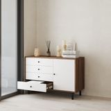  HAPPY FURNITURE , Tủ lưu trữ 4 ngăn kéo 1 cửa mở - LIVIK, THK_278 , 100cm x 40cm x 68cm DxRxC 