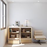  HAPPY FURNITURE , Tủ lưu trữ 4 cửa mở 2 ngăn kéo - ELIS , TCM_262 , 140cm x 45cm x 100cm DxRxC 
