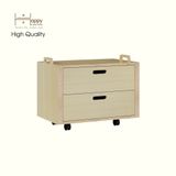  HAPPY FURNITURE , Gỗ tự nhiên , Tủ lưu trữ 2 ngăn kéo gỗ Plywood - GAMOR , THK_203 , 60cm x 40cm x 50cm DxRxC 