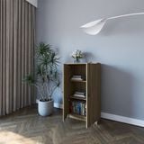  HAPPY FURNITURE , kệ sách 3 tầng 2 cửa mở - CATY , KSA_003 , 60cm x 30cm x 109cm 