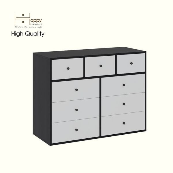 HAPPY FURNITURE , Tủ lưu trữ 9 ngăn kéo - KALA, THK_301 , 110cm x 45cm x 84cm DxRxC 