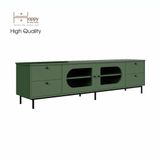  HAPPY FURNITURE , Kệ TV 2 cánh mở 4 ngăn kéo chân sắt - SISEEL , KTV_052 , 200cm x 40cm x 52cm 