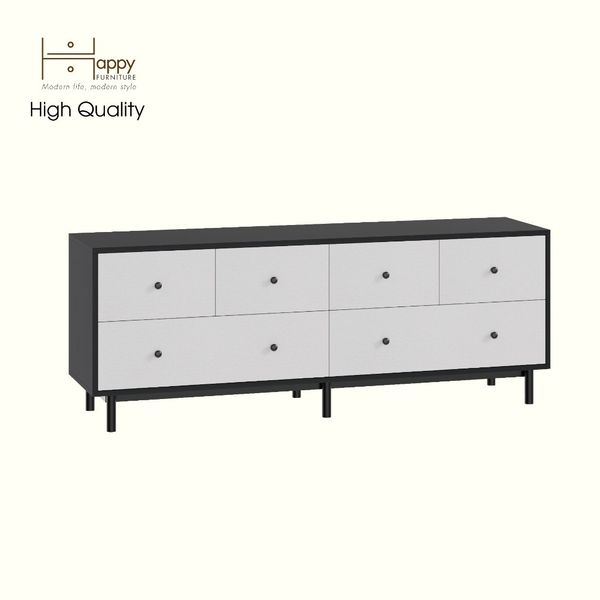  HAPPY FURNITURE , Tủ lưu trữ 6 ngăn kéo - LIVIK, THK_277 , 160cm x 40cm x 60cm DxRxC 