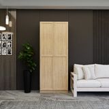  HAPPY FURNITURE , Kệ sách 6 tầng 2 cửa mở - CATY , KSA_058 , 80cm x 30cm x 202cm 