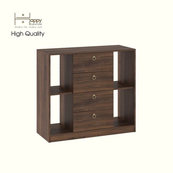  HAPPY FURNITURE , Tủ lưu trữ 4 ngăn kéo - MERI , THK_297 , 100cm x 40cm x 90cm DxRxC 