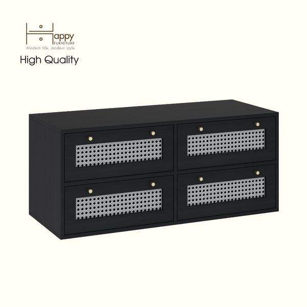  HAPPY FURNITURE , Tủ lưu trữ 4 ngăn kéo - MAY , THK_306 , 110cm x 45cm x 47cm DxRxC 