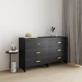  HAPPY FURNITURE , Tủ lưu trữ 6 ngăn kéo - CHEVY, THK_265 , 140cm x 45cm x 82cm DxRxC 