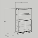  HAPPY FURNITURE , Tủ lưu trữ 2 cửa lùa - LUCA , TCL_009 , 86cm x 40cm x 140cm 